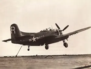 Catches: Martin AM-1 Mauler catches the wire
