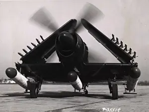 Mauler: Martin AM-1 Mauler with engine running and wings folded