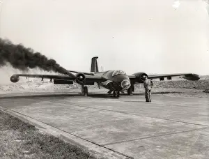 Starts: A Martin B-57A starts an engine in Germany