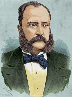 Guatemalan: Martin Barrundia (d.1890). Colored engraving
