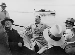Right Wing: Martin Bormann (center) on a sightseeing boat