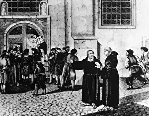 Posting: Martin Luther's theses in Wittenberg, 1517