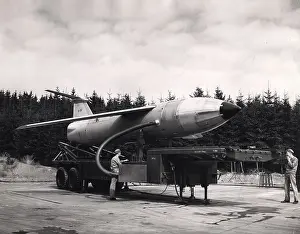 Readied: Martin Matador being readied for launch