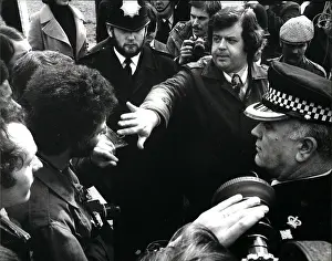 Arrests: Martin Webster, leader of National Front, Brixton, London