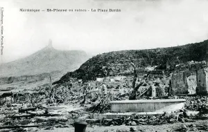 Pelee: Martinique - St. Pierre after the devastating 1902 volcano