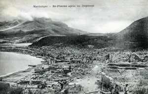 Pelee: Martinique - St. Pierre after the devastating 1902 volcano