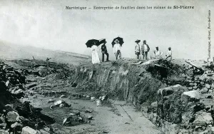 Pelee: Martinique - St. Pierre after the devastating 1902 volcano