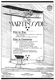 Martinsyde: Martinsyde Aircraft: First In War, First In Commerce