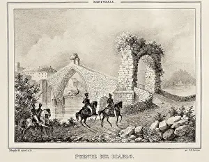 Martorell: Martorell. Puente Diablo. Engraving