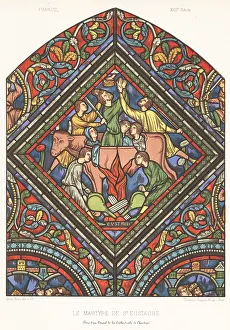 The martyrdom of Saint Eustace by Hadrian, 118