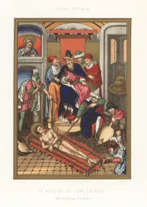 14th Century: The martyrdom of Saint Laurence, 258