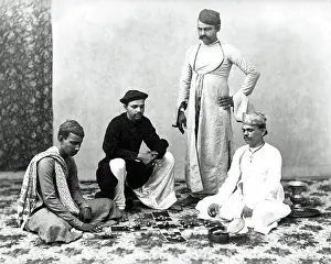 Caste: Marwari men playing board game, India