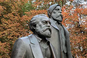 Engelhardt: Marx and Engels statues, Marx Engels Forum, Berlin, Germany