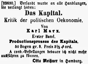 Kapital: Marx, Karl, 5.5.1818 - 14.3.1883, German philosopher