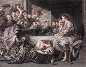 Anointing: Mary anointing the feet of Jesus Christ