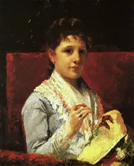 Ellison: Mary Ellison Embroidering, by Cassatt