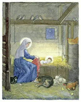 Nativity: Mary and Jesus by Molly Brett