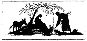 Eventide: Mary and Joseph rest during their flight to Egypt