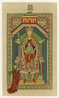 Psalter: MARY IN OLD MANUSCRIPT