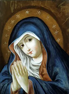 Pfaffenwinkel: Mary praying, after the Seehauser Muttergottes