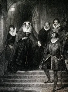 Tragic: Mary Queen of Scots - going forth to her execution