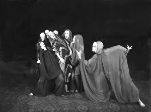 Expressionist: Mary Wigman and a group at a performance of Totentanz II