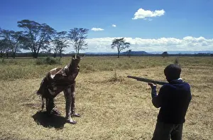Poaching: Masai children perform a poaching play for the delegates