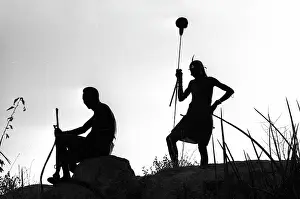 Piercing: Masai, Kenya, silhouette