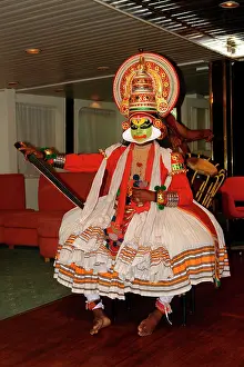 Kerala: Mask dancer in Kerala, India