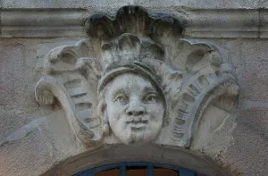 Turenne: Mask, Hotel des Freres Raimbaud, Ile Feydeau, Nantes, France