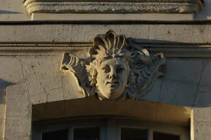 Turenne: Mask, Hotel des Freres Raimbaud, Ile Feydeau, Nantes, France