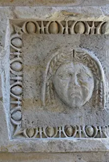 Pamphylia: Mask, Theatre, Aspendos, Turkey