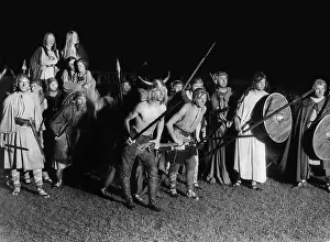 Masked: Masked youngsters during a summer solstice celebration, 1933
