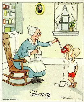 Grandmother: Masking the Medicine, Henry cartoon