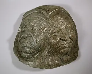 Stoneware: Masks side by side