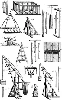 Winches: Masonry Equipment - 18th century