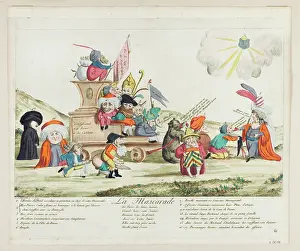 Injection: The Masquerade, 1791-1792. Coloured Etching