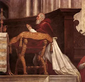 Bolsena: Detail of The Mass of Bolsena, by Raphael