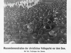 Volkspartei: Mass demonstration of the Center Party / Christian