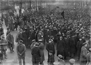 Dismissal: Mass demonstration of the radical left in Berlin, 1919
