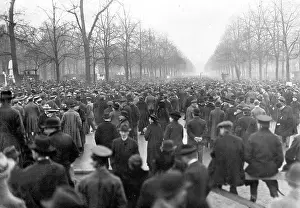 Siegesallee: Mass demonstration of workers in Berlin, 1919