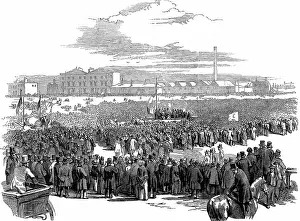 Chartists: Mass meeting of Chartists on Kennington Common