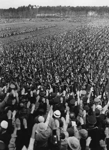 Organisations: Mass ralley on the Zeppelin field in Nuremberg, 1933