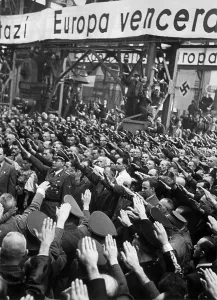 Required: Mass rally of forced laborers, 1943
