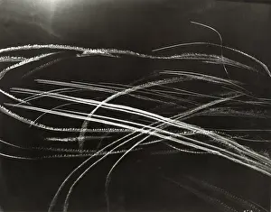 Condensed: A Mass of White Contrails of Bomber at High-Altitude Dur?