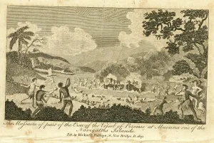 1780s: Massacre of ship's crew, Maouna, Samoa, Pacific Ocean