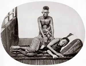 Siam: Masseur and massage, probably Siam, Thailand