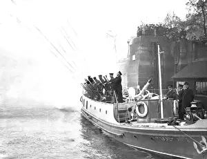 Fireboat: Massey Shaw fireboat demonstrates pumping