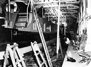 Fireboat: Massey Shaw fireboat under repair