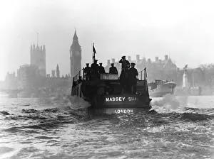 Fireboat: Massey Shaw fireboat on the River Thames